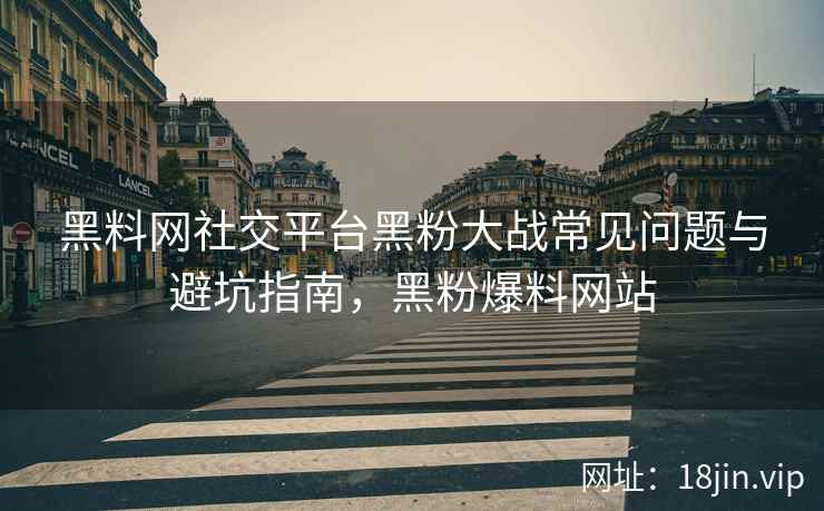 黑料网社交平台黑粉大战常见问题与避坑指南，黑粉爆料网站