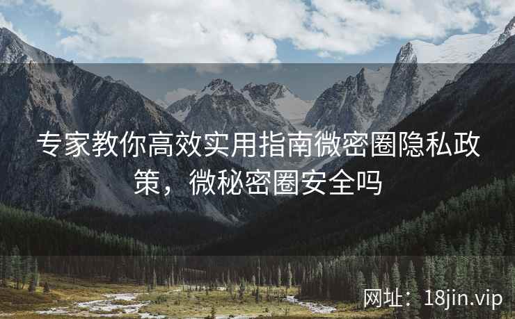 专家教你高效实用指南微密圈隐私政策，微秘密圈安全吗  第1张