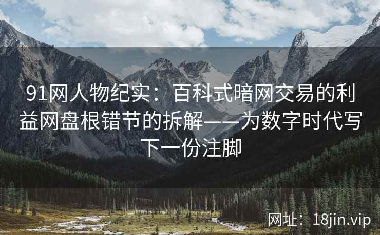 91网人物纪实：百科式暗网交易的利益网盘根错节的拆解——为数字时代写下一份注脚  第2张