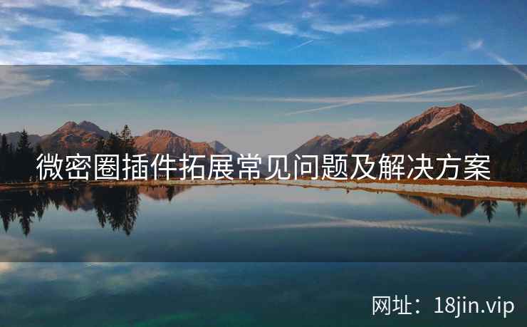 微密圈插件拓展常见问题及解决方案