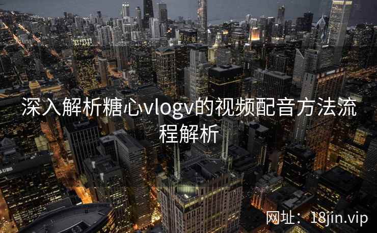 深入解析糖心vlogv的视频配音方法流程解析