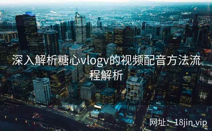 深入解析糖心vlogv的视频配音方法流程解析