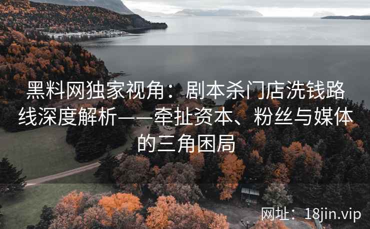 黑料网独家视角：剧本杀门店洗钱路线深度解析——牵扯资本、粉丝与媒体的三角困局