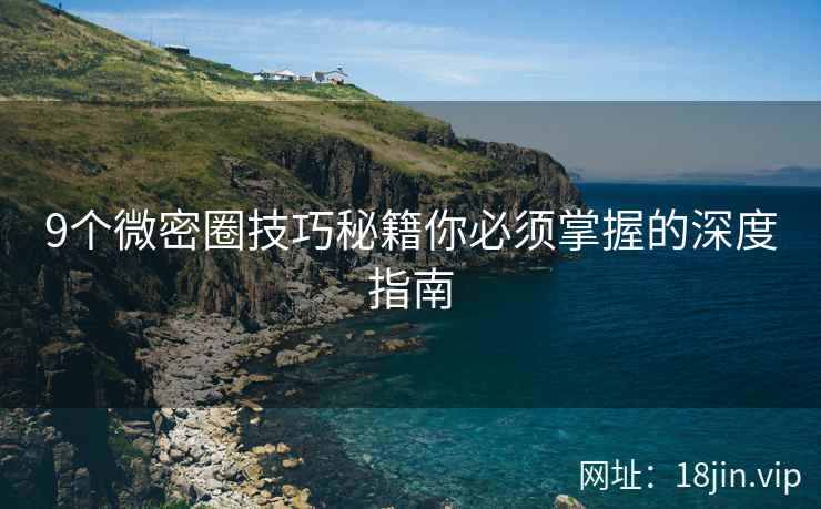 9个微密圈技巧秘籍你必须掌握的深度指南  第2张